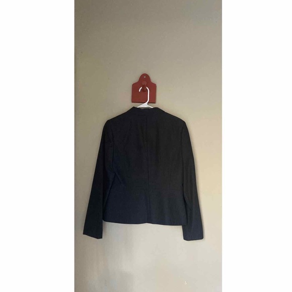 Ann Taylor Dark 100% Wool Grey Blazer 8 NWT - Picture 4 of 7